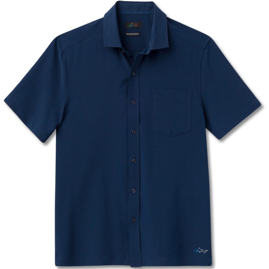 Greg Norman Seersucker Short Sleeve Button Down Online Functiondclothes
